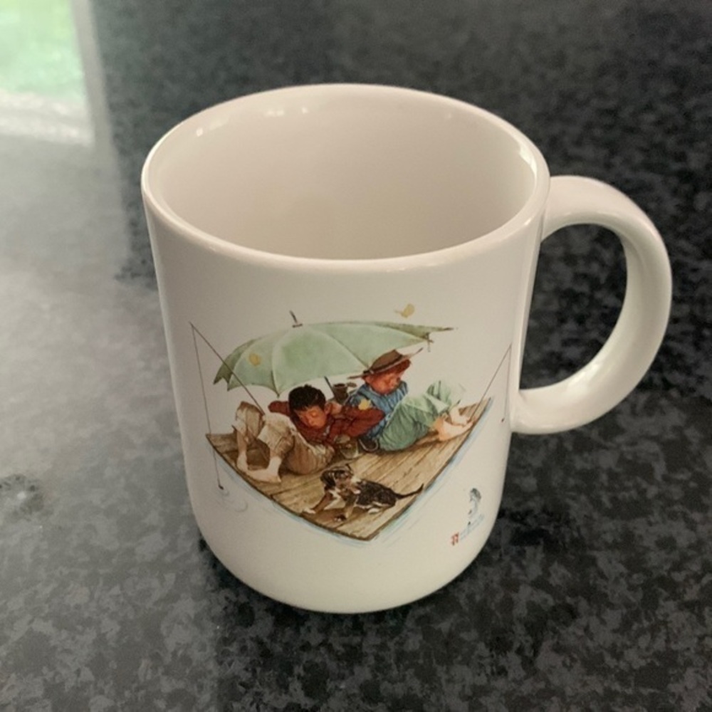 norman rockwell mugs fishermans paradise